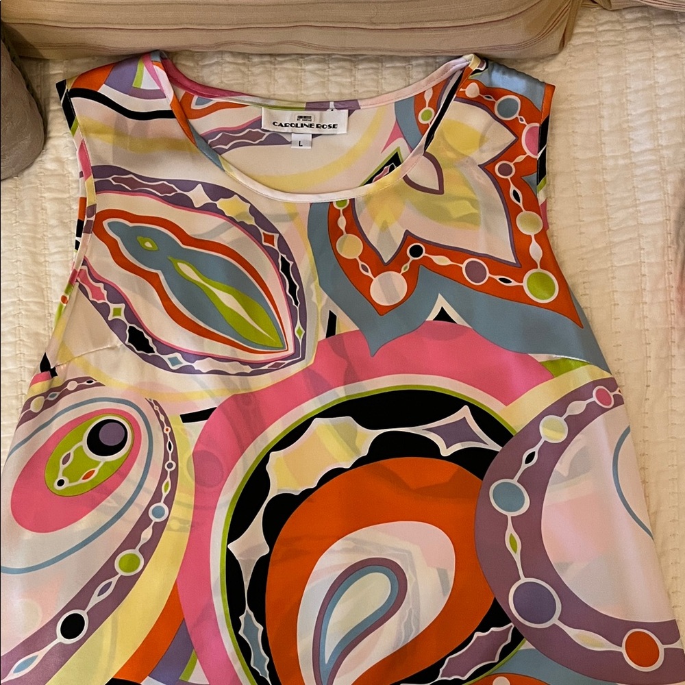 Colorful Emilio Pucci Inspired Sleeveless Top